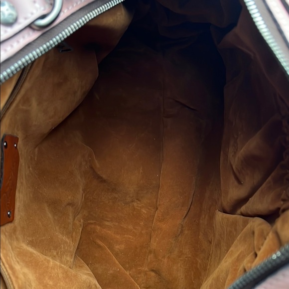 Embossed Pink Patricia Nash Leather Bag - Picture 6 of 10